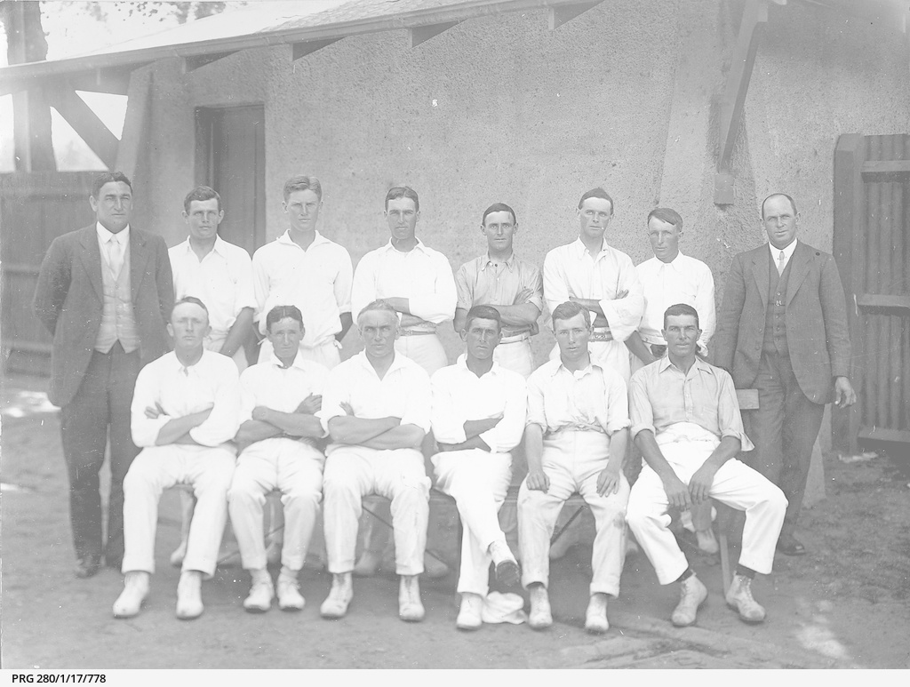 A country cricket team • Photograph • State Library of South Australia