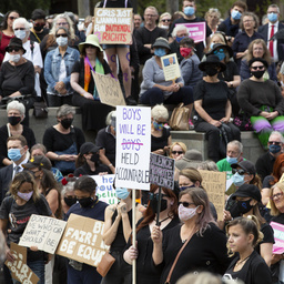 Crowd at the Adelaide Women's March 4 Justice protest, Tarntanyangga / Victoria Square