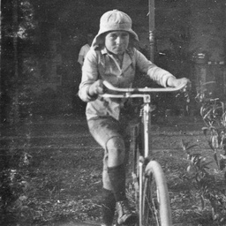 Young boy with a bicycle
