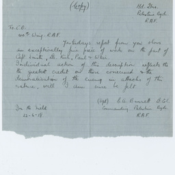 Letter from Ross Smith during World War I to his mother, Palestine