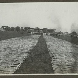 Vickers Vimy on bamboo runway.