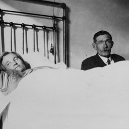 Woman in hospital