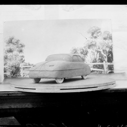 Clay models of post-war cars