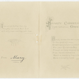 Cards received by Herbert Clough