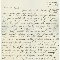 Letters written by Herbert Clough