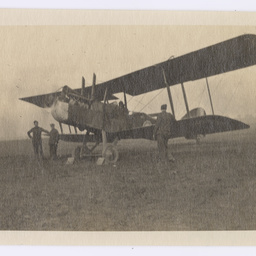 'RE8 with engine running. Cramlington March 1918.'