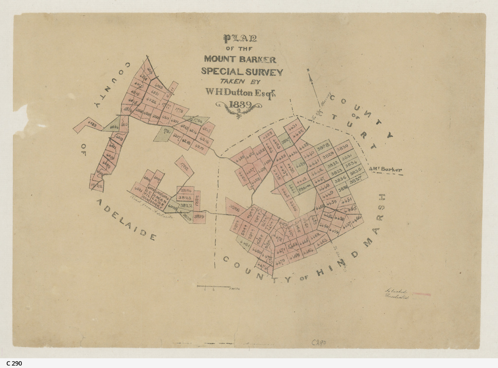 Plan of the Mount Barker special survey [cartographic material] / taken