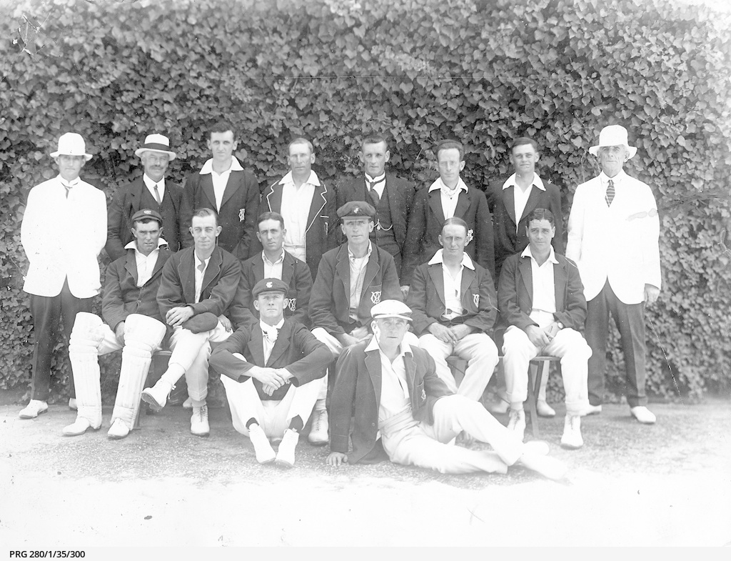 Group of cricket players in Adelaide • Photograph • State Library of
