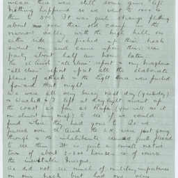 Letter from Ross Smith in Egypt camp during World War I to his mother