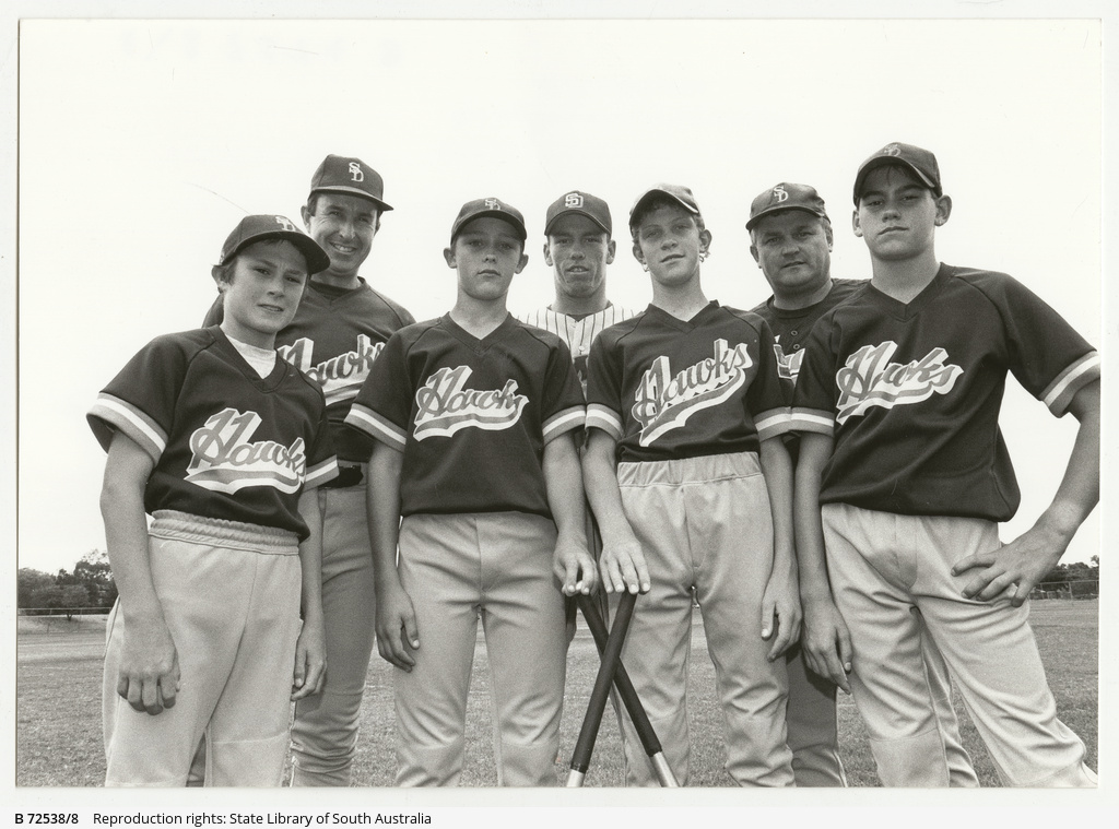 Photographs relating to baseball team Southern Districts Hawks