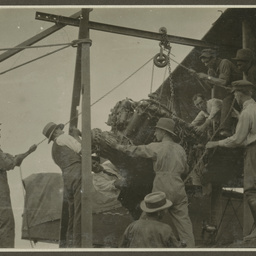 Vickers Vimy engine repairs.