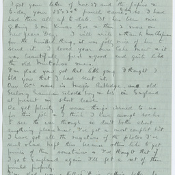 Letter from Ross Smith in Egypt camp during World War I to his mother, New Years Day