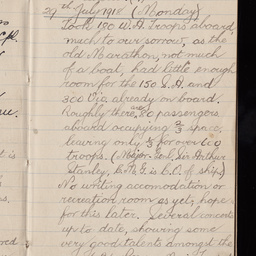 Diary of Private Eric Le Cornu of 10th Battalion