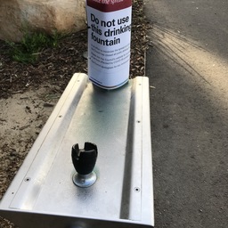 Drink fountain warning