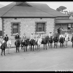 Group on horseback.