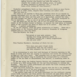 '10th December 1919' by Sir Hudson Fysh, K.B.E., D.F.C., M.Inst.T., F.R.G.S. (Aust).