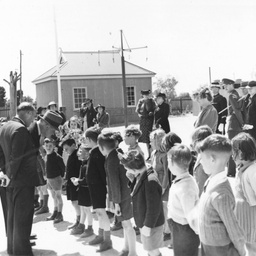 Speaking to children at Port Wakefield
