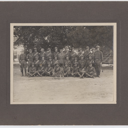 Troops with a kangaroo.