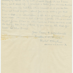 Letters written by Herbert Clough