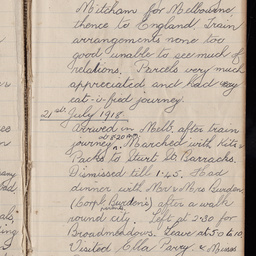 Diary of Private Eric Le Cornu of 10th Battalion