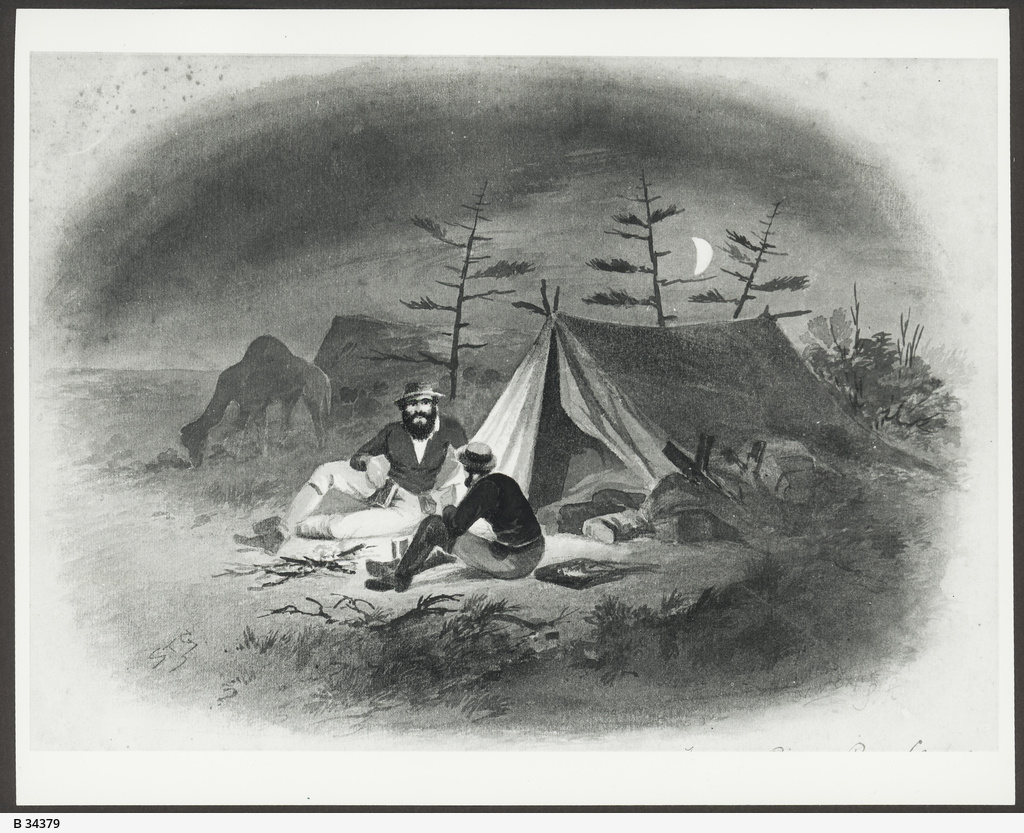 Thumbnail image for Horrocks and Gill night camp, Horrocks N.W. Expedition, South Australia (AGSA 0.1252) | SLSA B 34379