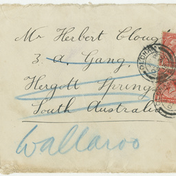 Cards received by Herbert Clough