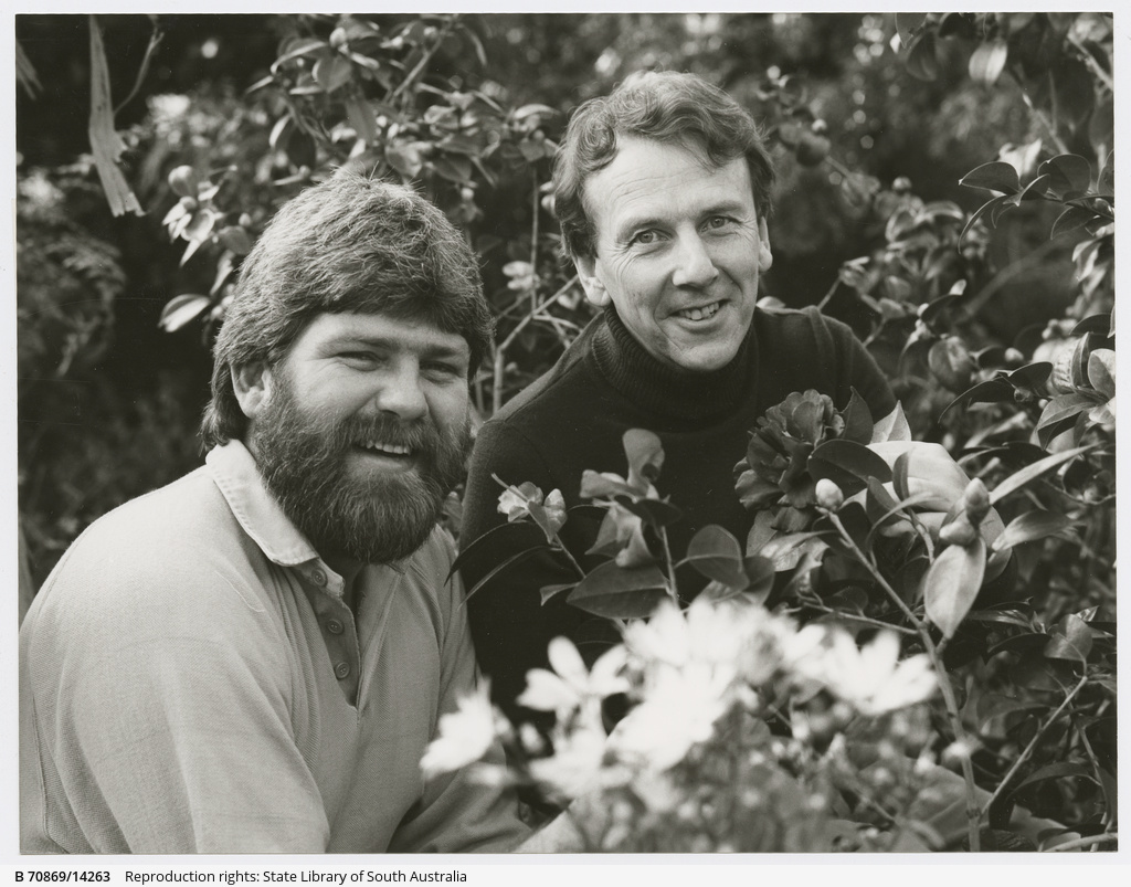 ABC rural reporter Ian Doyle (left) with gardening expert Jon Lamb ...
