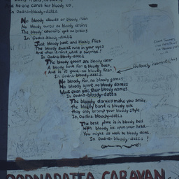'Oodnadatta poem' on display.