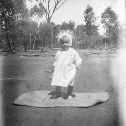 Young child on a rug
