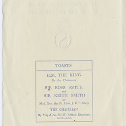Menu of a luncheon at the Hyde Park Hotel, Knightsbridge.