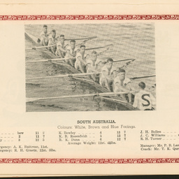 South Australian Rowing Association : SUMMARY RECORD