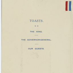 Luncheon menu of Federal Parliament House in honour of Sir Ross Smith and crew.