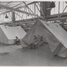 Finishing tents for the Australian Army.