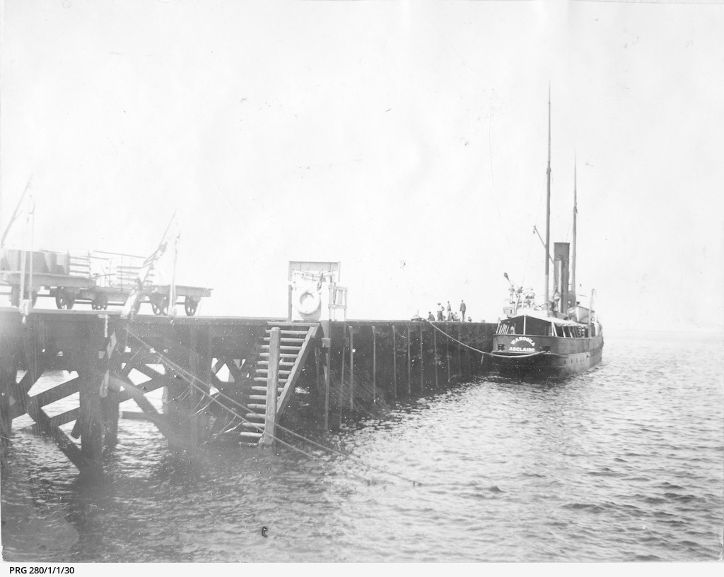 The first jetty at Stansbury • Photograph • State Library of South