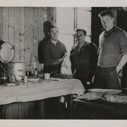 Prisoner of War camp medical inspection room.