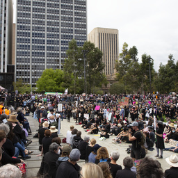 Crowd at the Adelaide Women's March 4 Justice protest, Tarntanyangga / Victoria Square