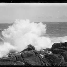 Wave crashing.