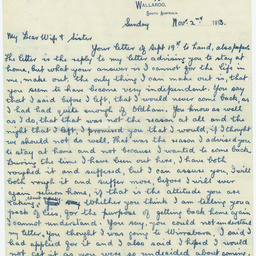 Letters written by Herbert Clough