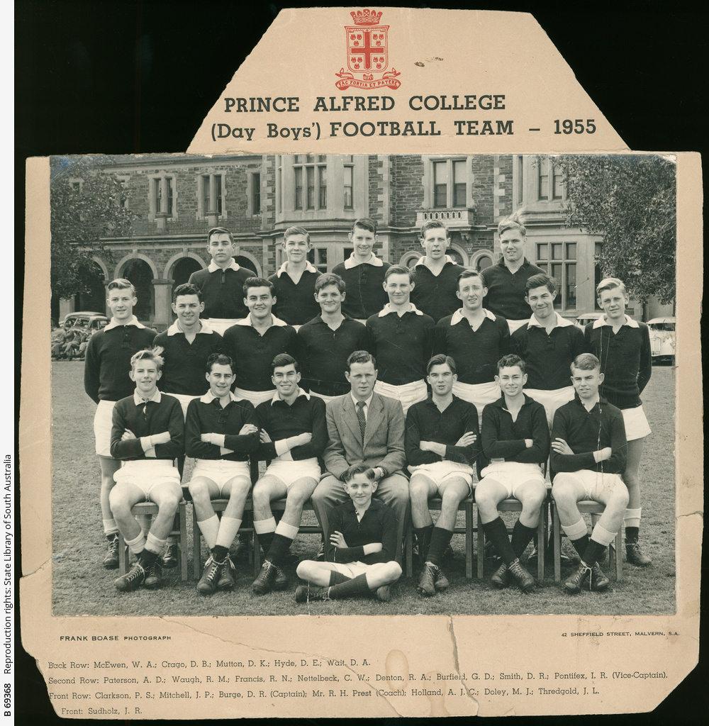 Prince Alfred College (day boys') football team • Photograph • State ...