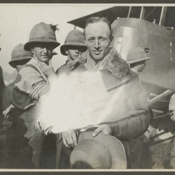 Ross Smith with the Vickers Vimy.