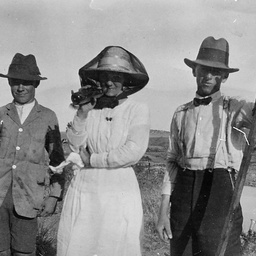 Three people