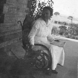 Woman on a verandah