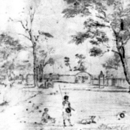 Copy of Leichhardt's 1855 sketch of the Echuca region