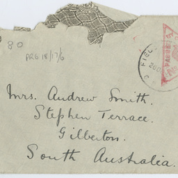 Letter from Ross Smith in Egypt camp during World War I to his mother, New Years Day