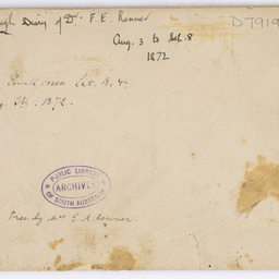 Handwritten diary of Dr Renner.