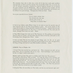 Service leaflet commemorating the 20th Anniversary of the landing at Darwin by Sir Ross Smith.