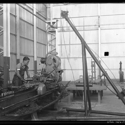 Gas cylinder production at British Tube Mills, Kilburn.