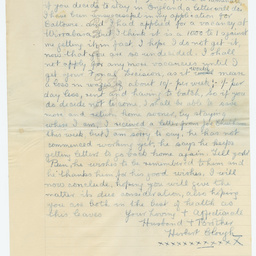 Letters written by Herbert Clough