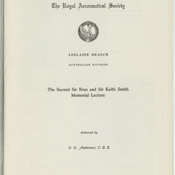 'Australia's contribution to the development of international civil aviation' by D.G. Anderson, C.B.E.