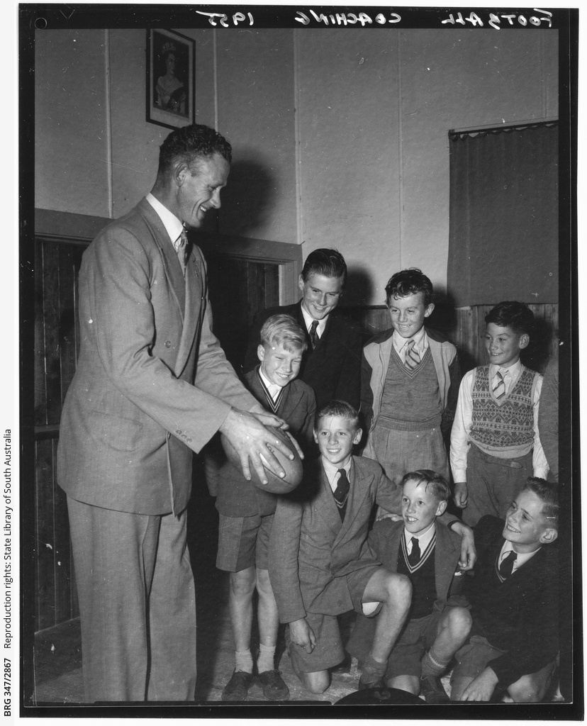 Football Coaching • Photograph • State Library of South Australia